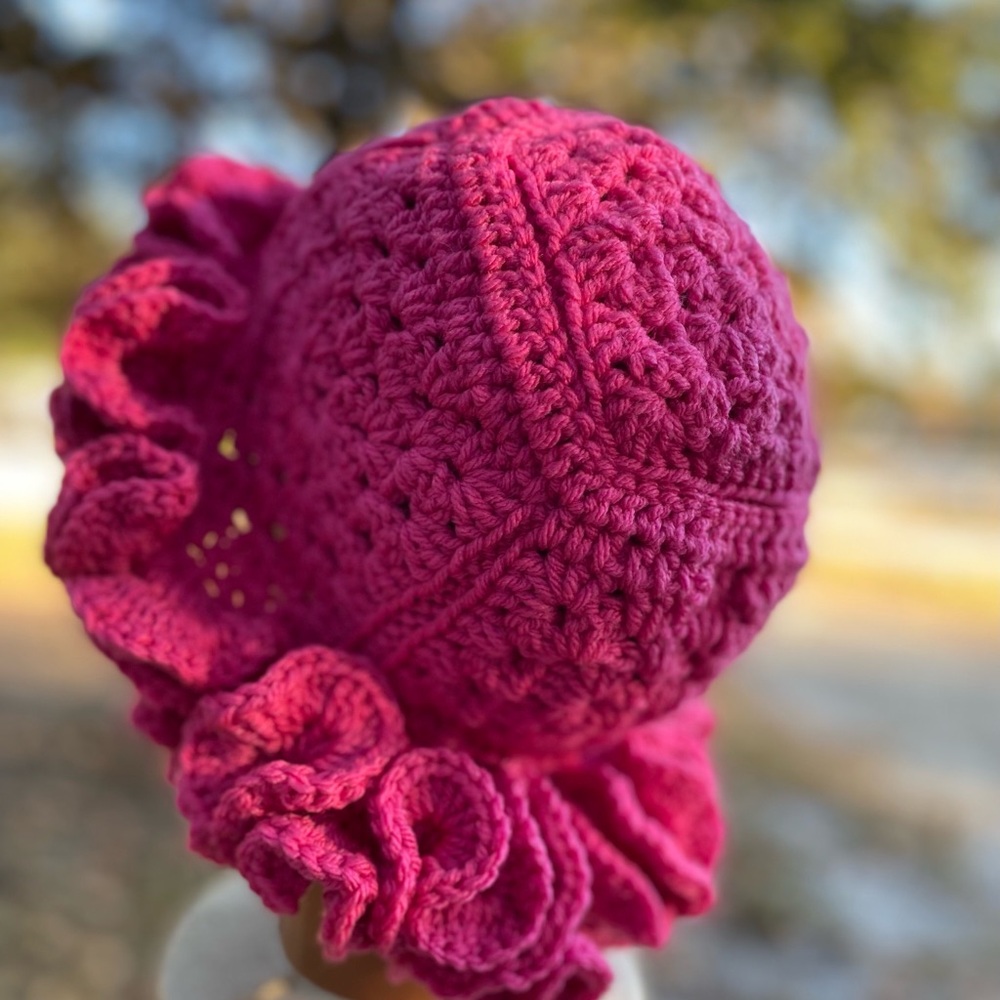 GrannySquare Ruffle Hat - Picture 2 of 3